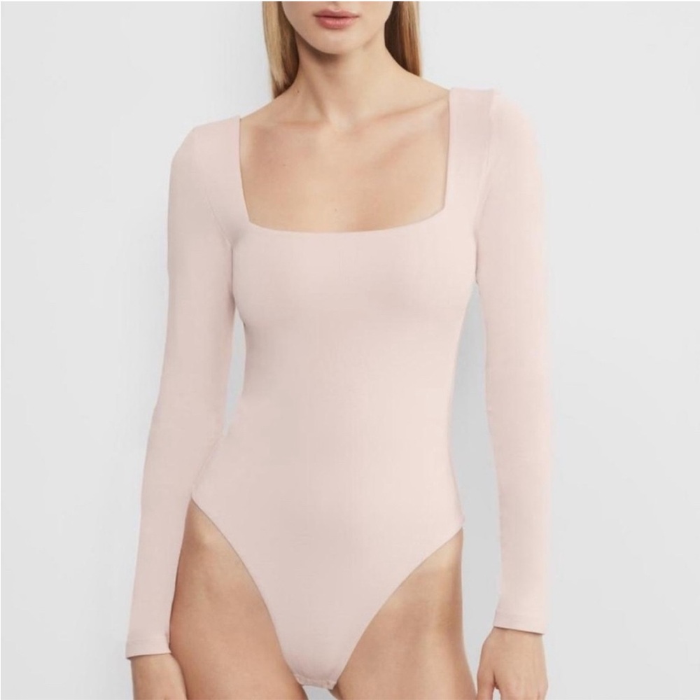 Babaton squareneck ls bodysuit M blush pink?